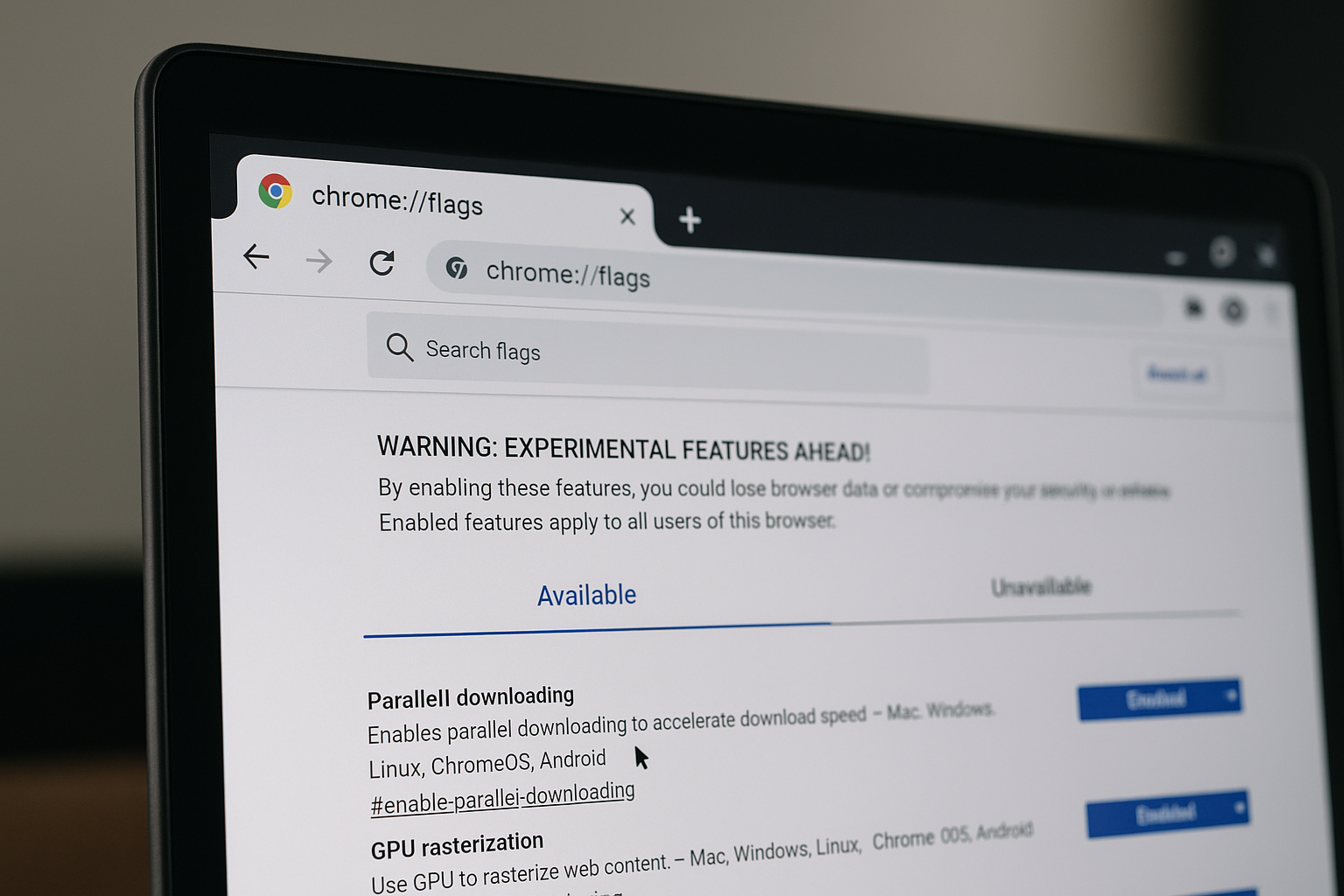 Chrome versteckte Funktionen