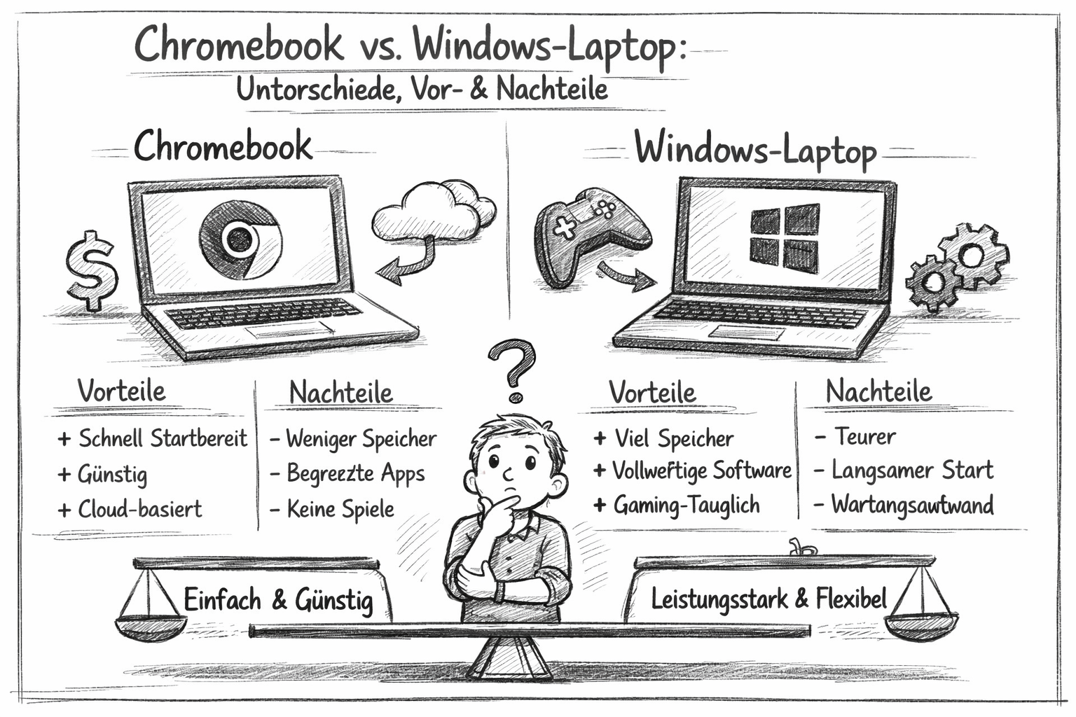 Chromebook oder Windows Notebook
