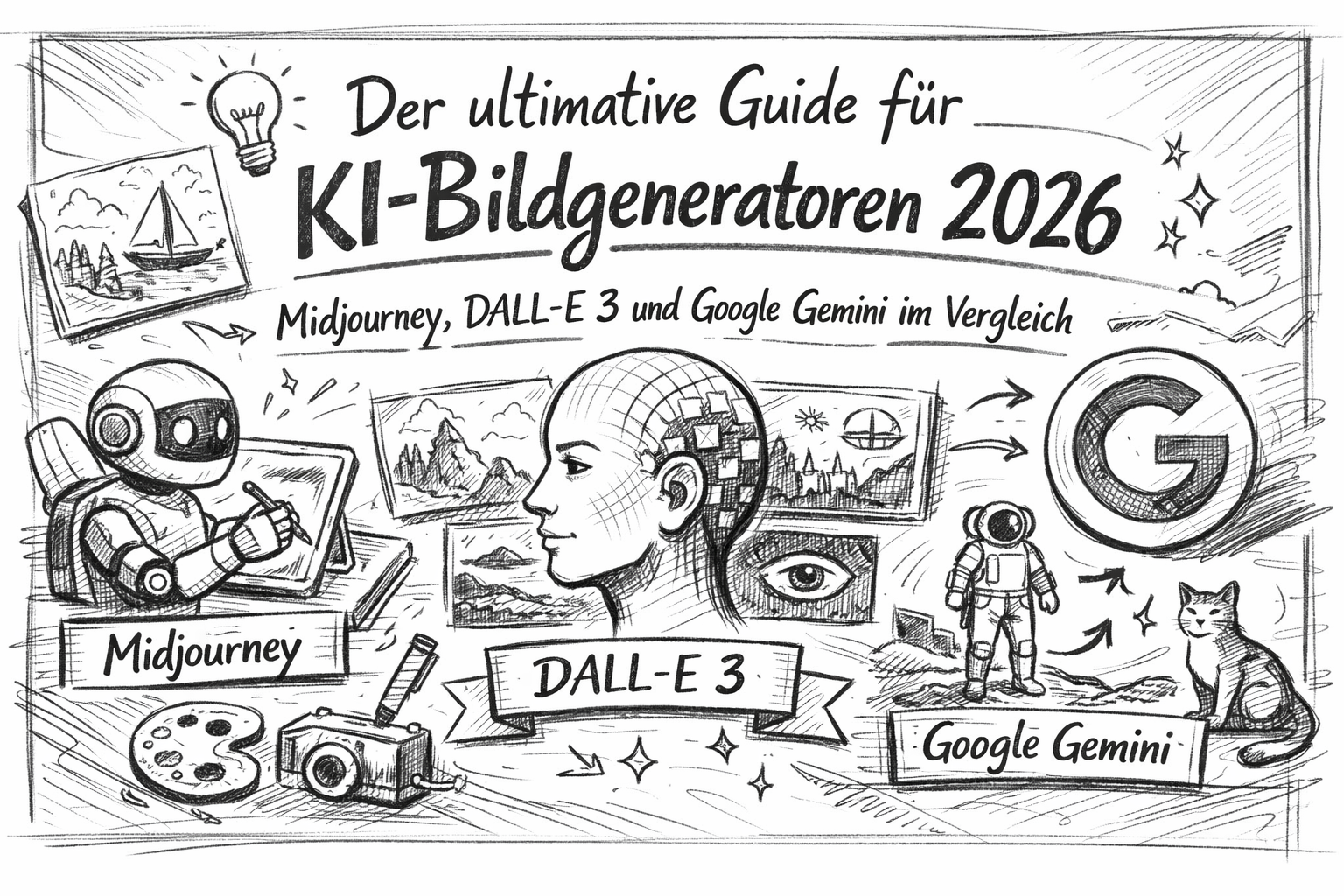 KI-Bildgenerator Midjourney DALL-E 3 Google Gemini