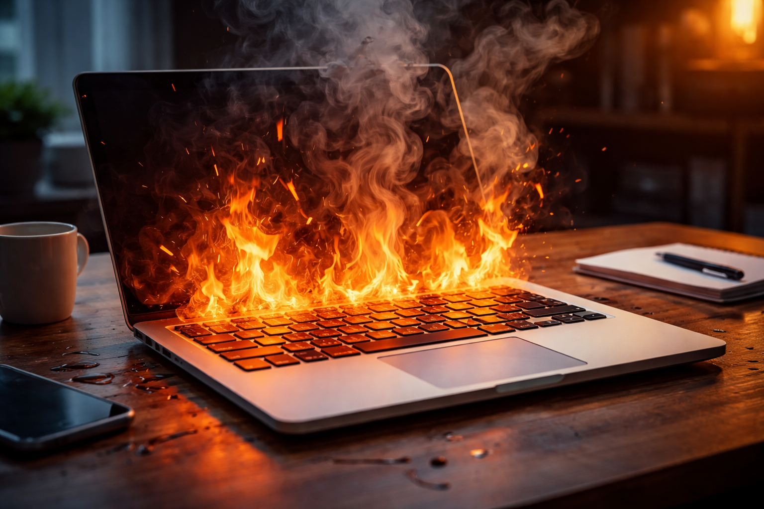 laptop wird heiss