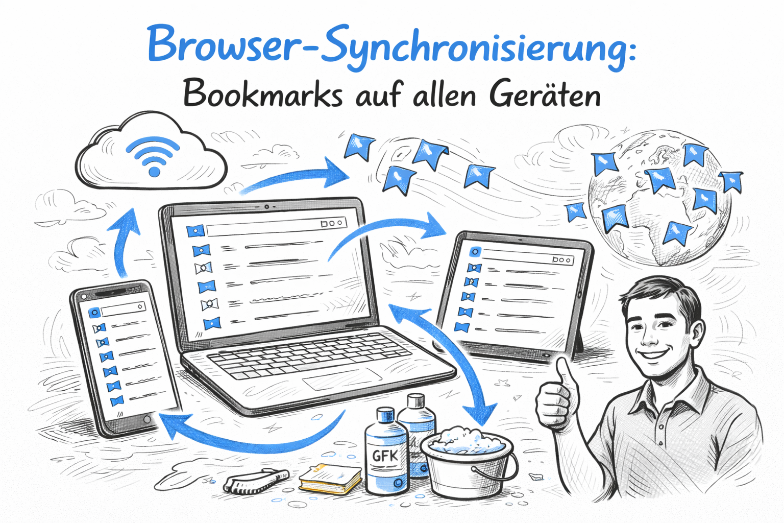 Bookmarks auf allen Geräten
