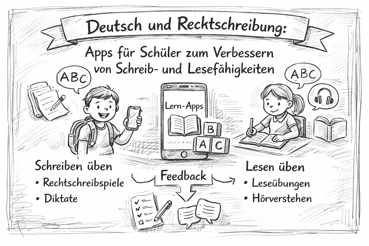 Lern Apps für Schreib- und Lesefähigkeiten