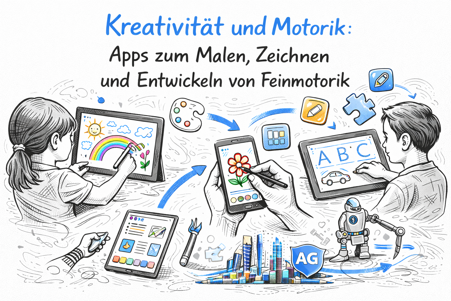Kindergarten Apps Kreativität und Motorik