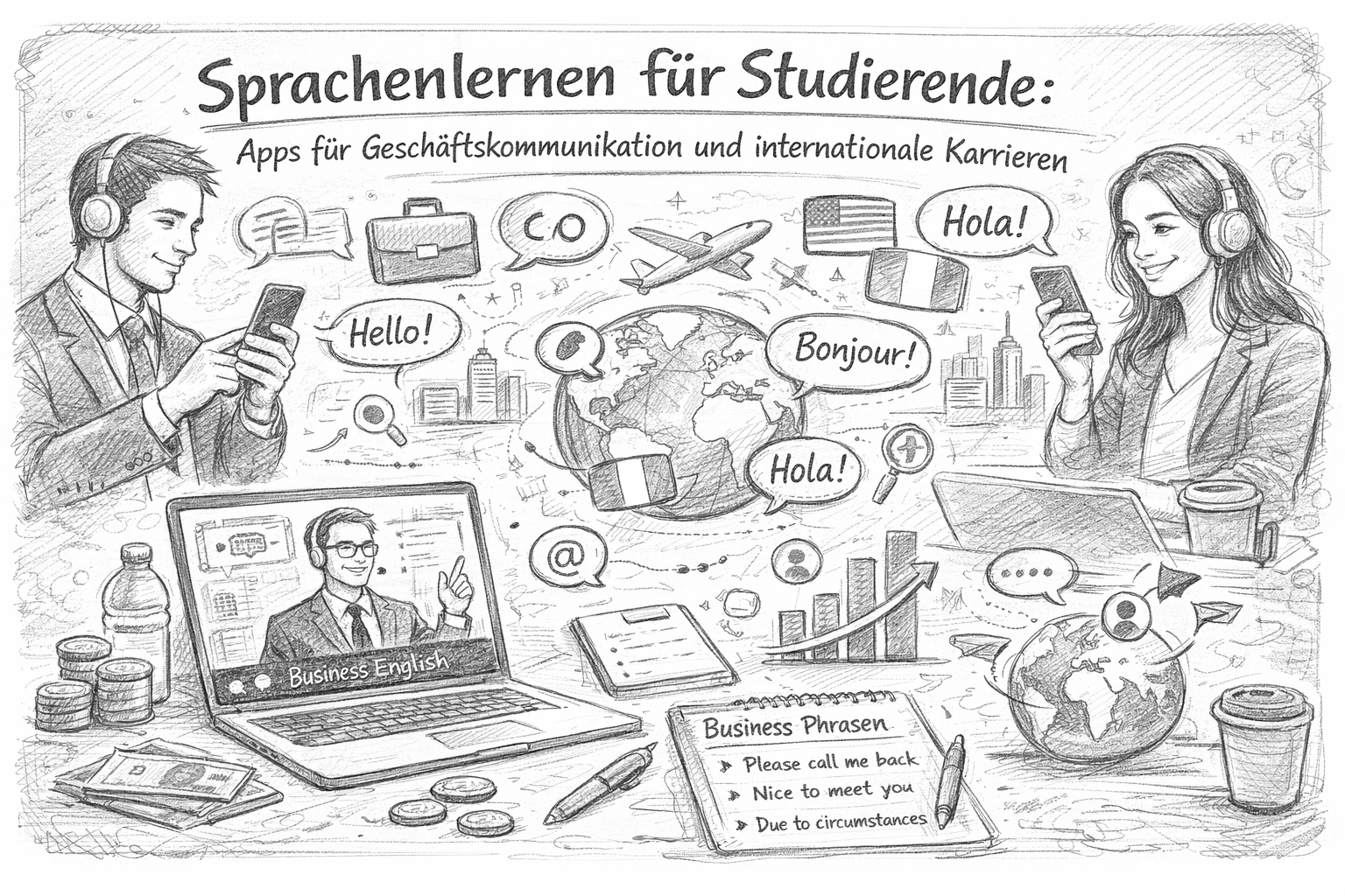 Apps zum Sprachen lernen für Studierende