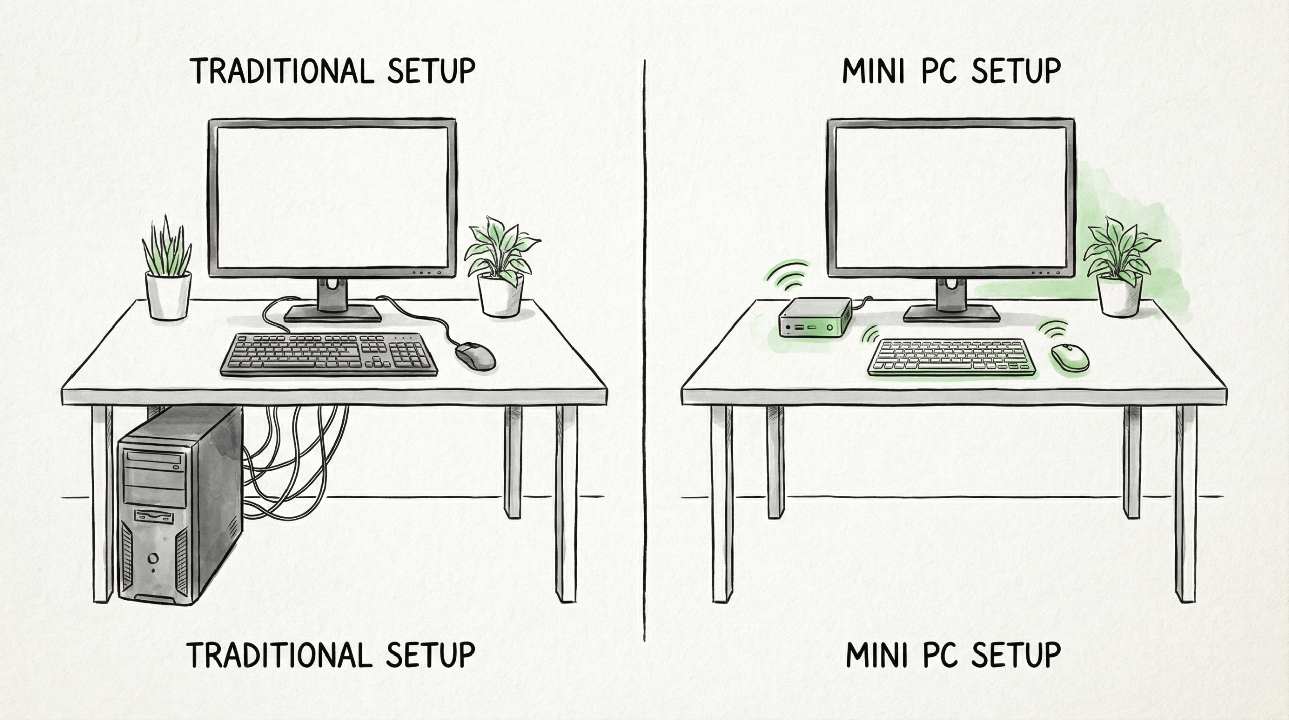 Desktop-PC vs. Mini-PC im Homeoffice